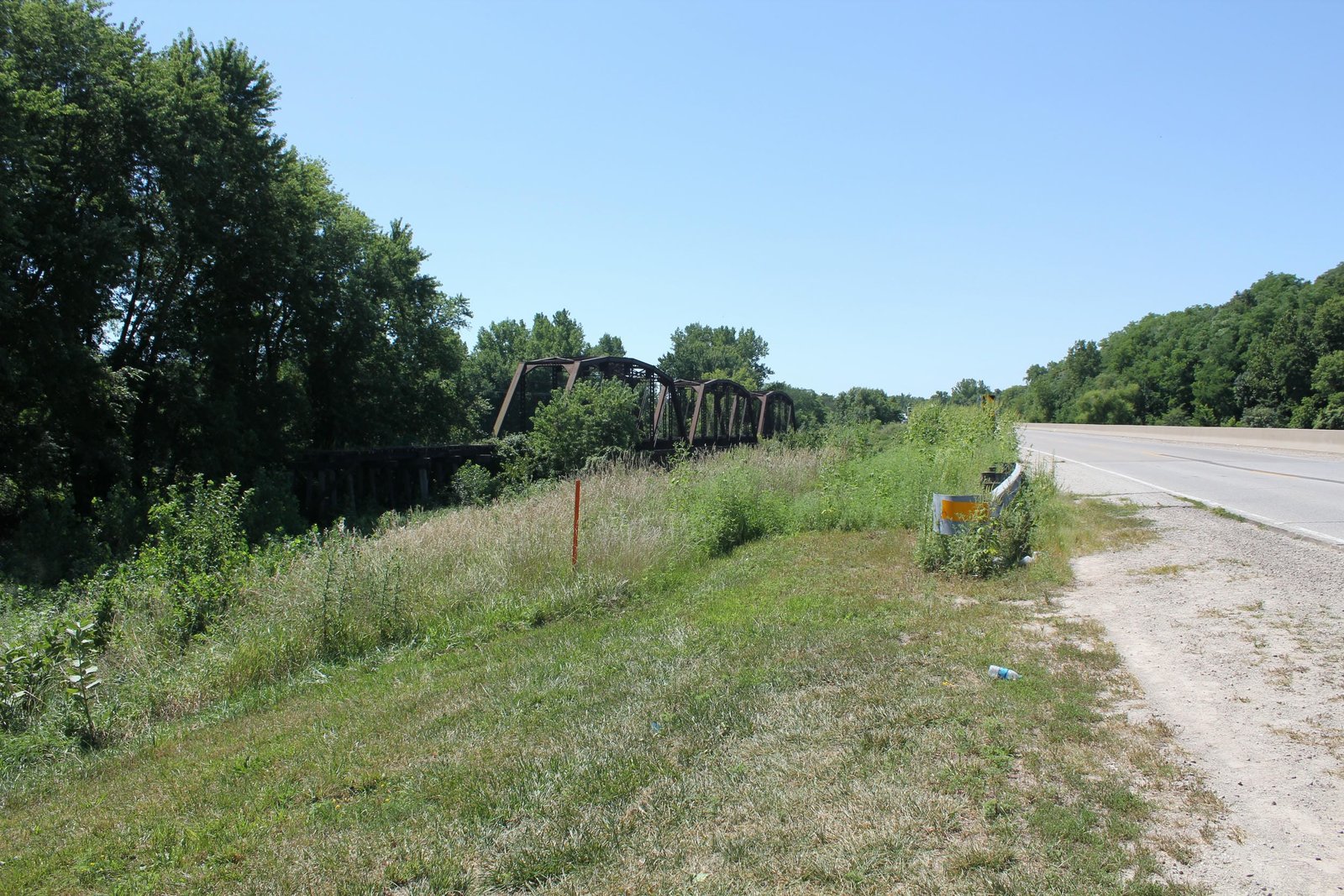 Looking south